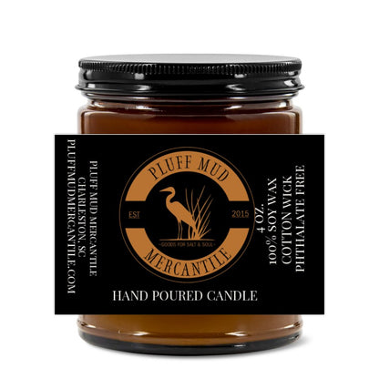 Pluff Mud Mercantile Vintage Amber 4oz Amber Jar Candle | 2.25"x1.5"