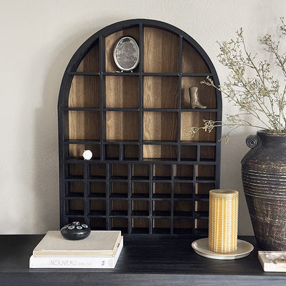 Arched Cubby Wood Wall Shelf