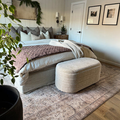 Upholstered Nesting Storage Bench, Set of 2