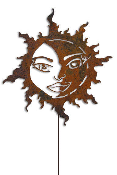 Sun Moon Garden Stake or Hanging Decoration