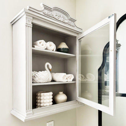 Baroque Elegance Wall Mounted Cabinet with Magnetic Door