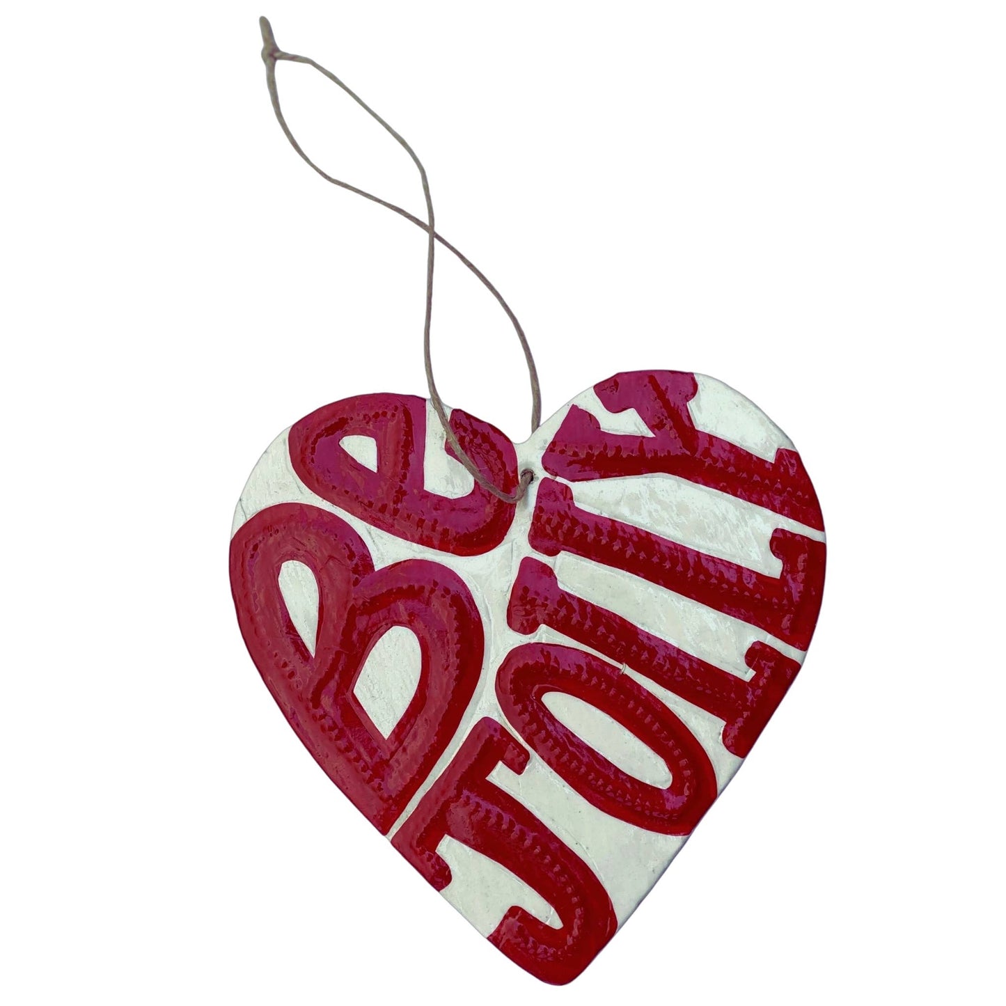 Ornament, Decor Collection, Be Jolly Heart 4.25x4.5 - Pluff Mud Mercantile