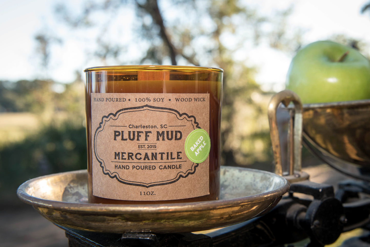 "Bourbon Maple Apple” Hand Poured Soy Candle - Pluff Mud Mercantile