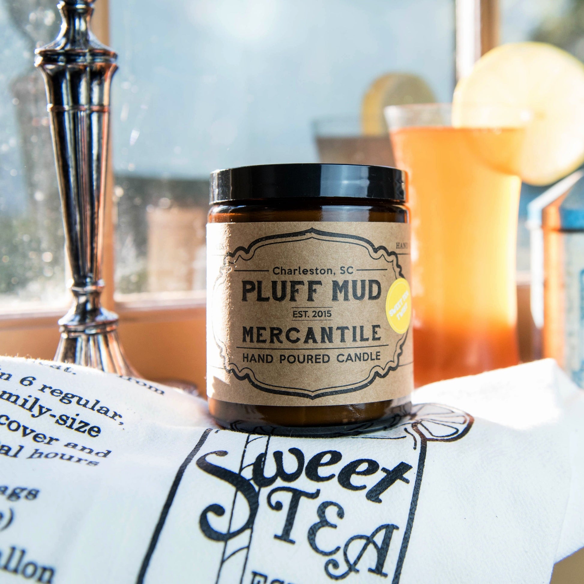 "Sweet Tea Twist" Hand Poured Soy Candle - Pluff Mud Mercantile